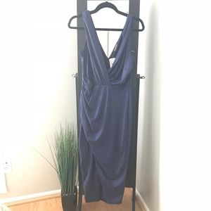 Nature made navy blue dress